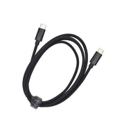 Dviced kabl USB-C na USB-C Nylon Textile 1,25m - Black