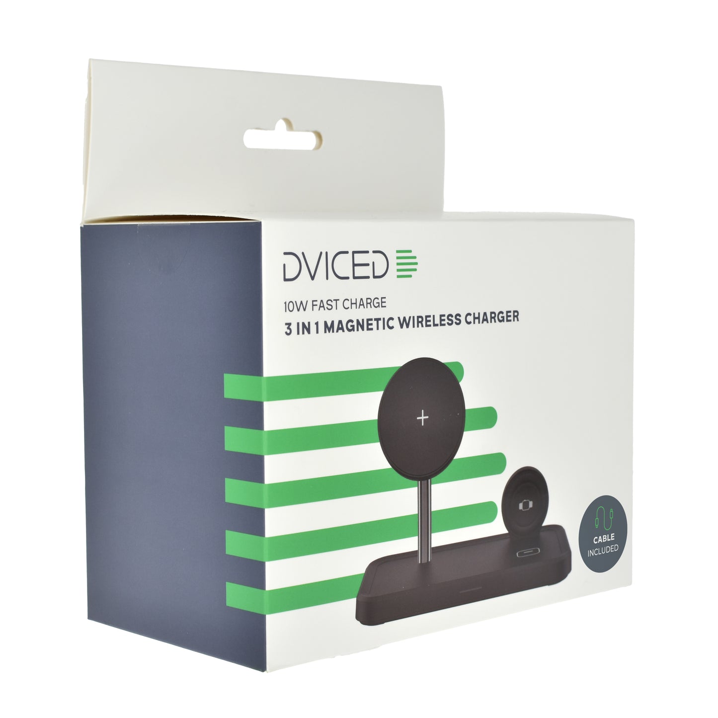 Dviced 3-u-1 magnetic bežični držač sa kablom - Black