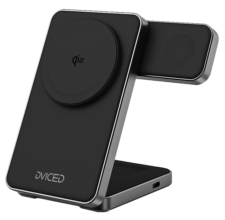 Dviced 3-u-1 preklopni magnetni bežični stalak za punjenje - Black