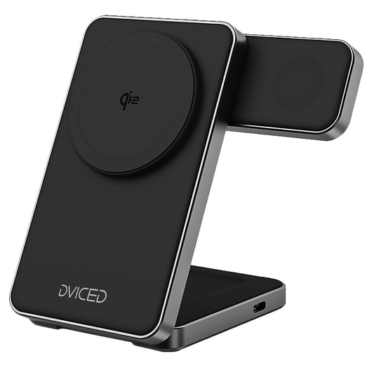Dviced 3-u-1 preklopni magnetni bežični stalak za punjenje - Black