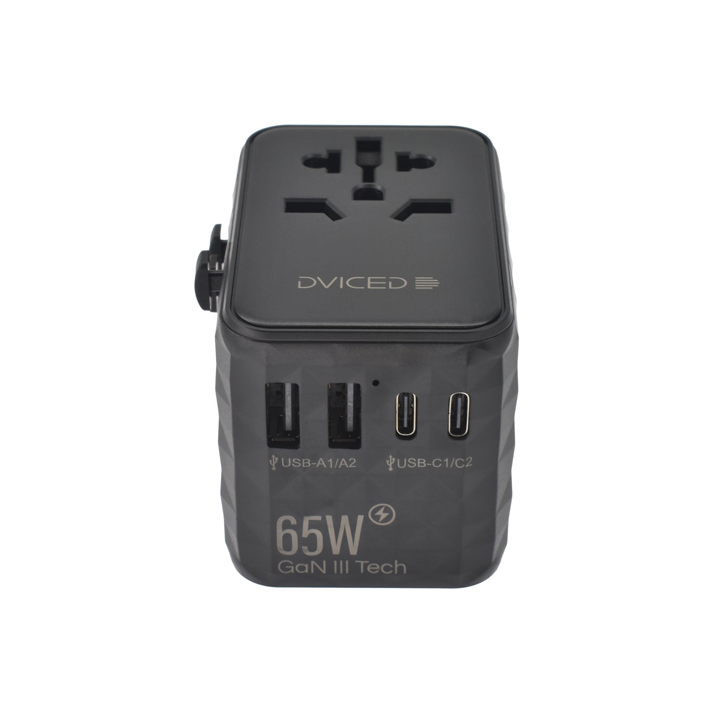 Dviced Univerzalni putni adapter 65W GaN - Black