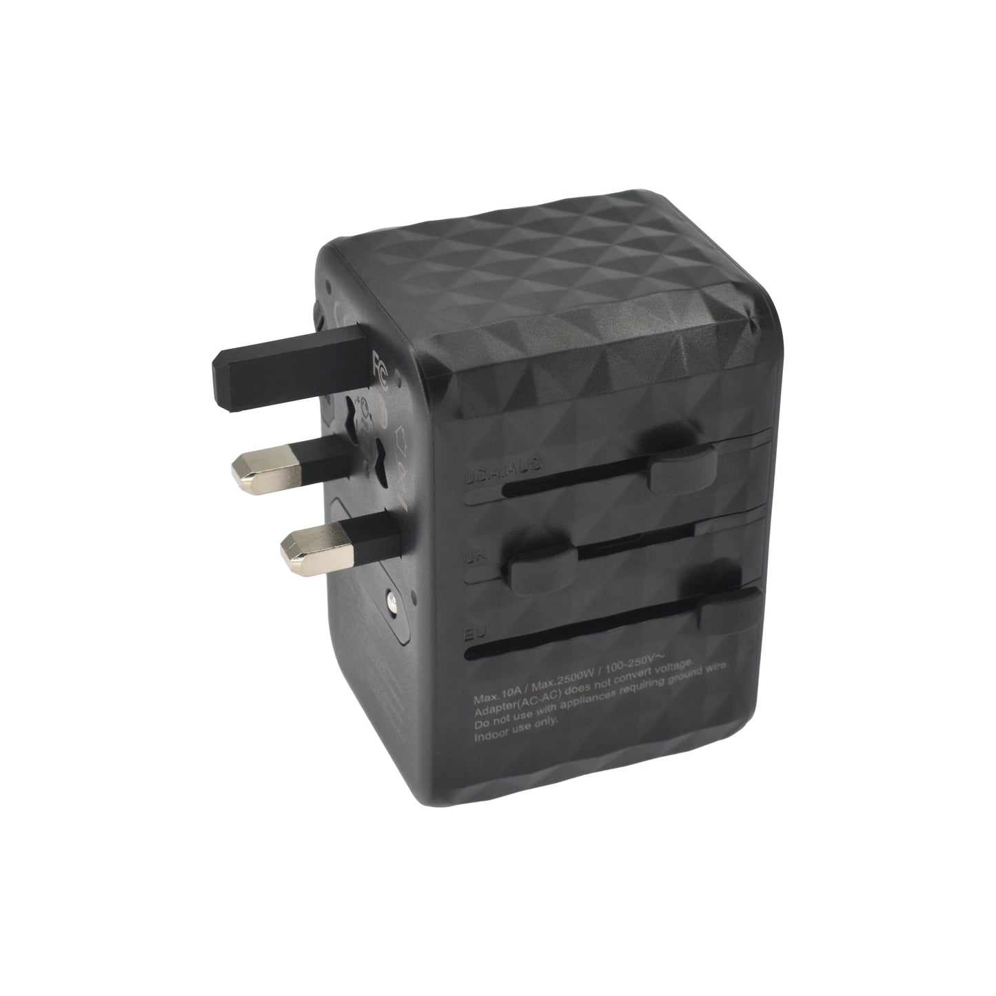 Dviced Univerzalni putni adapter 65W GaN - Black