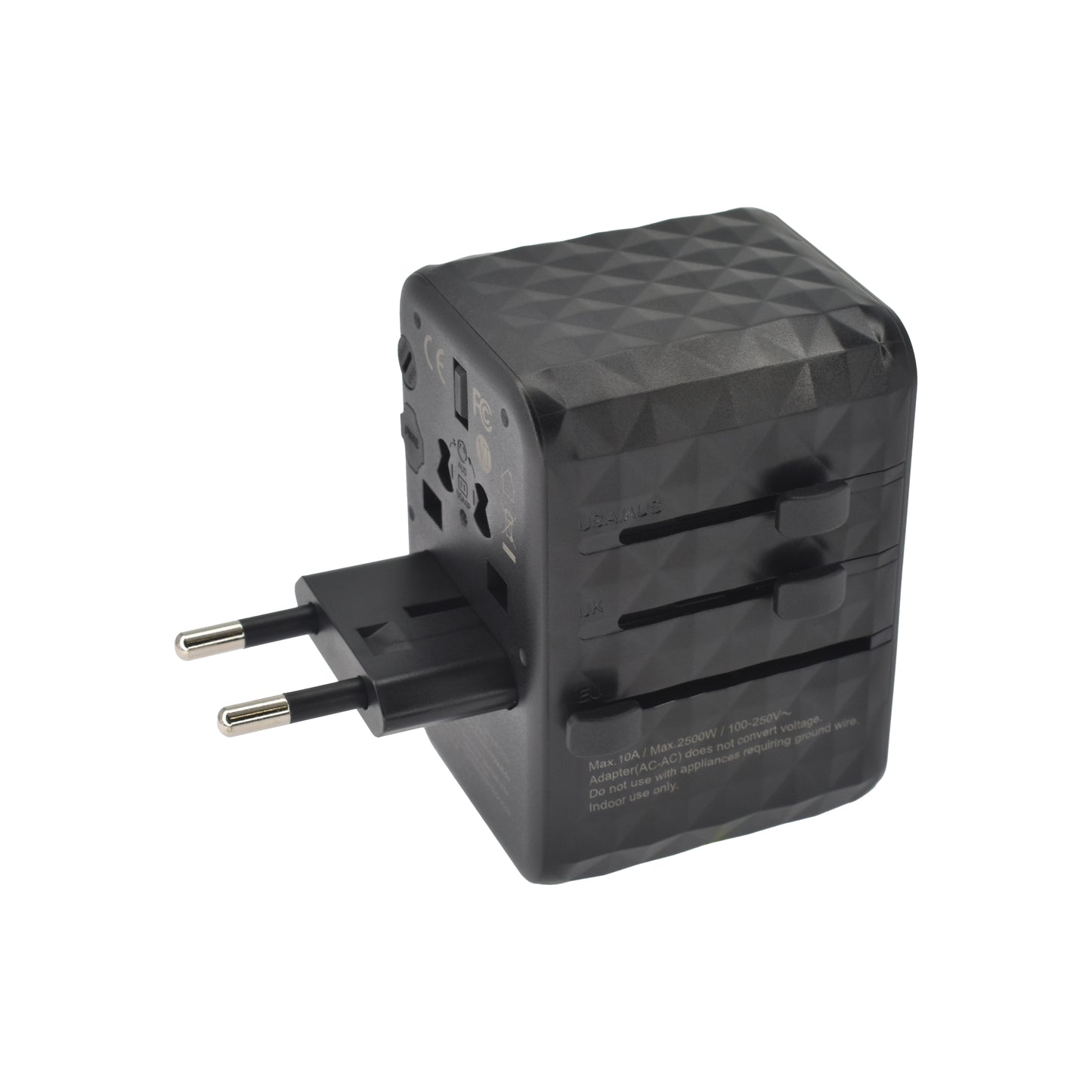 Dviced Univerzalni putni adapter 65W GaN - Black