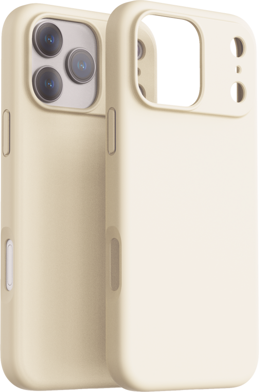 Dviced Silikonska MagSafe maska za iPhone 17 Pro, bež - iSTYLE RS