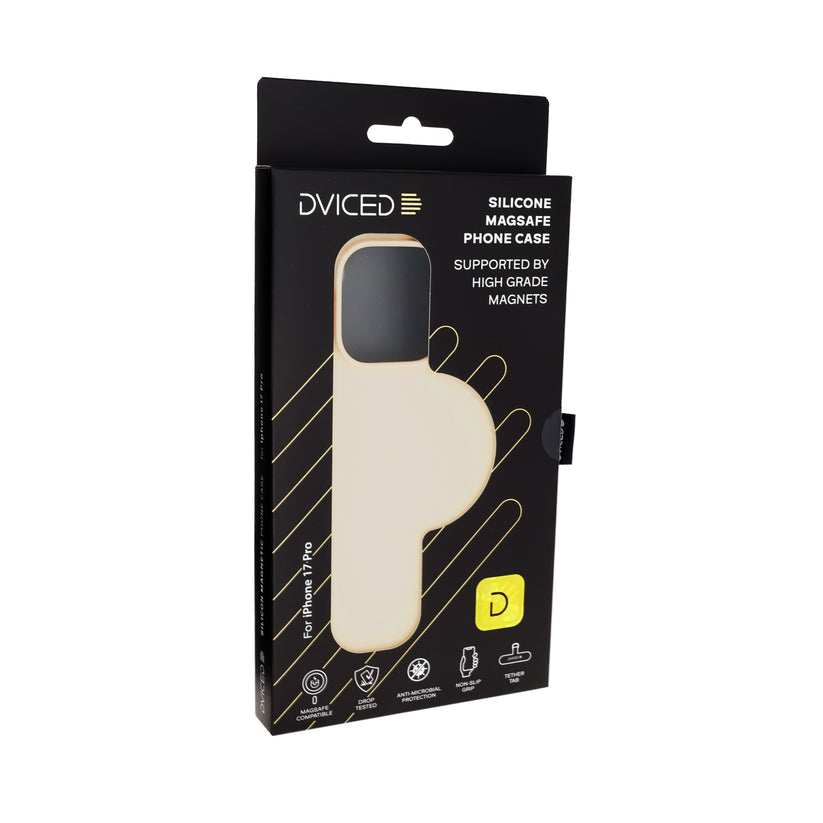 Dviced Silikonska MagSafe maska za iPhone 17 Pro, bež - iSTYLE RS