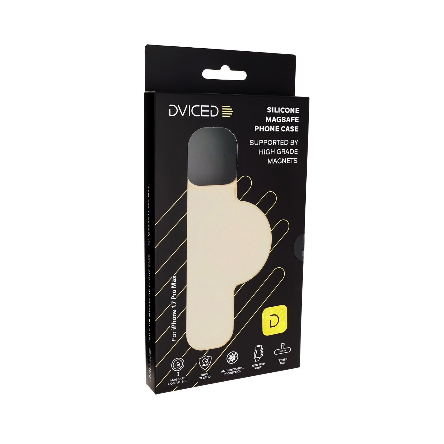 Dviced Silikonska MagSafe maska za iPhone 17 Pro Max, bež - iSTYLE RS