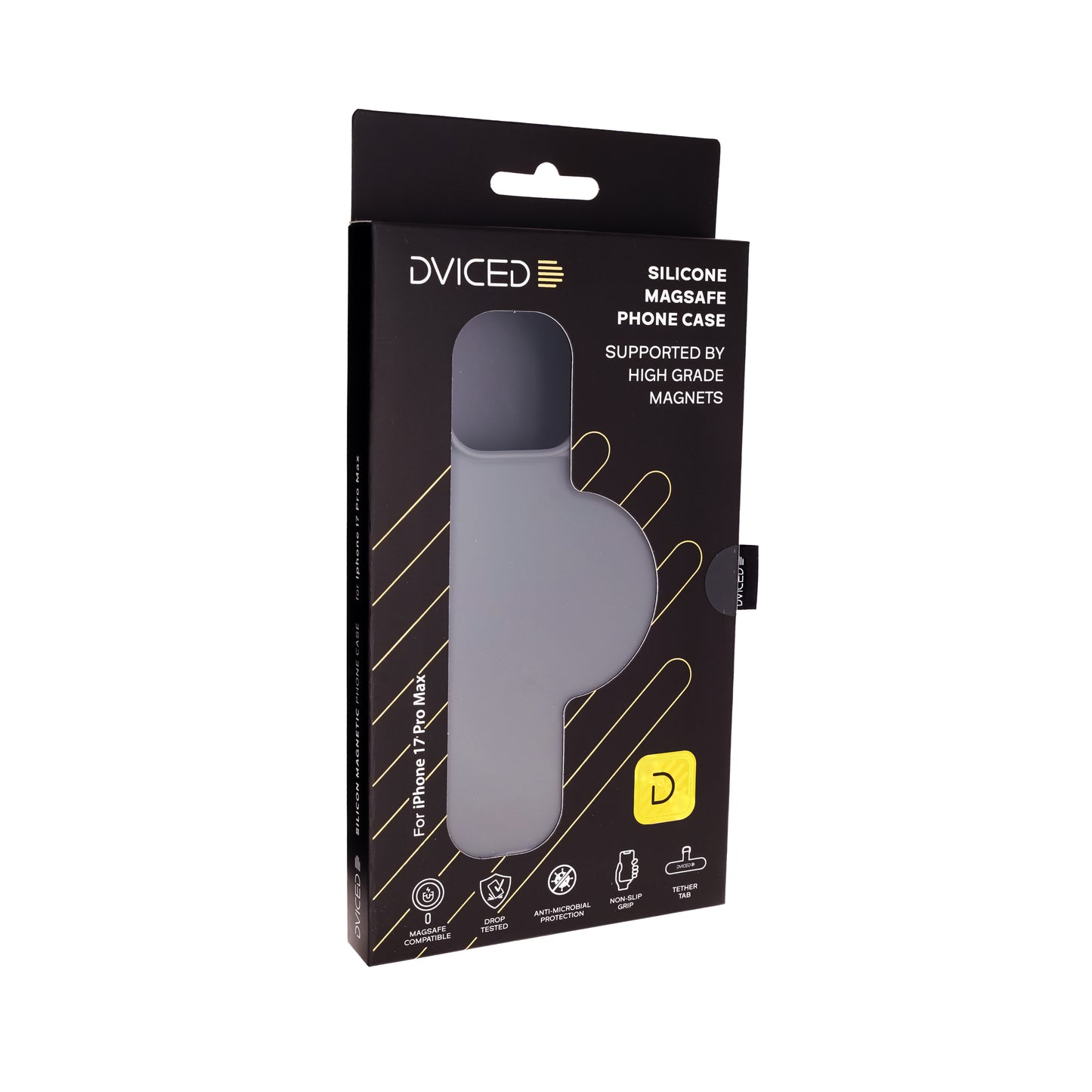 Dviced Silikonska MagSafe maska za iPhone 17 Pro Max, siva - iSTYLE RS
