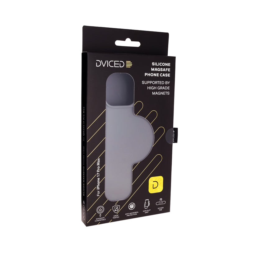 Dviced Silikonska MagSafe maska za iPhone 17 Pro Max, siva - iSTYLE RS