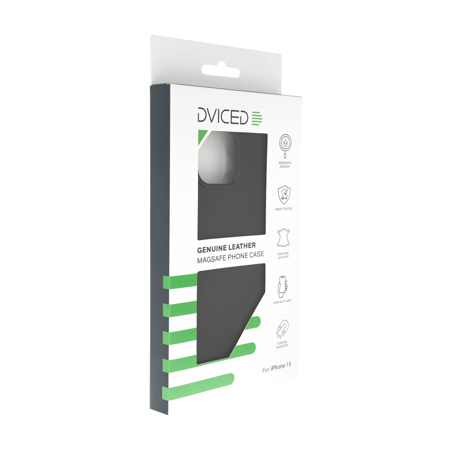 Dviced Leather maska sa MagSafe-om za iPhone 15 - Black