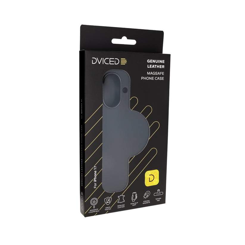 Dviced MagSafe kožna futrola za iPhone 17, crna - iSTYLE RS