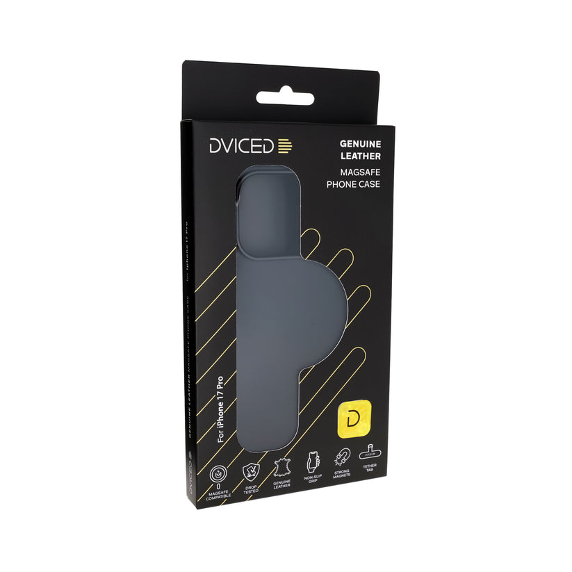 Dviced MagSafe kožna futrola za iPhone 17 Pro, crna - iSTYLE RS