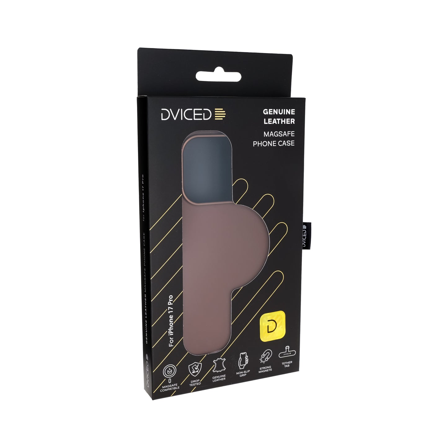 Dviced MagSafe kožna futrola za iPhone 17 Pro, braon - iSTYLE RS