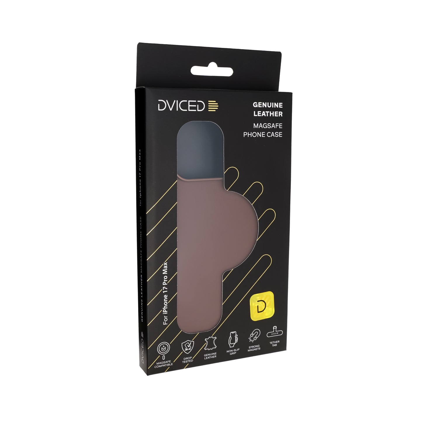 Dviced MagSafe kožna futrola za iPhone 17 Pro Max, braon - iSTYLE RS