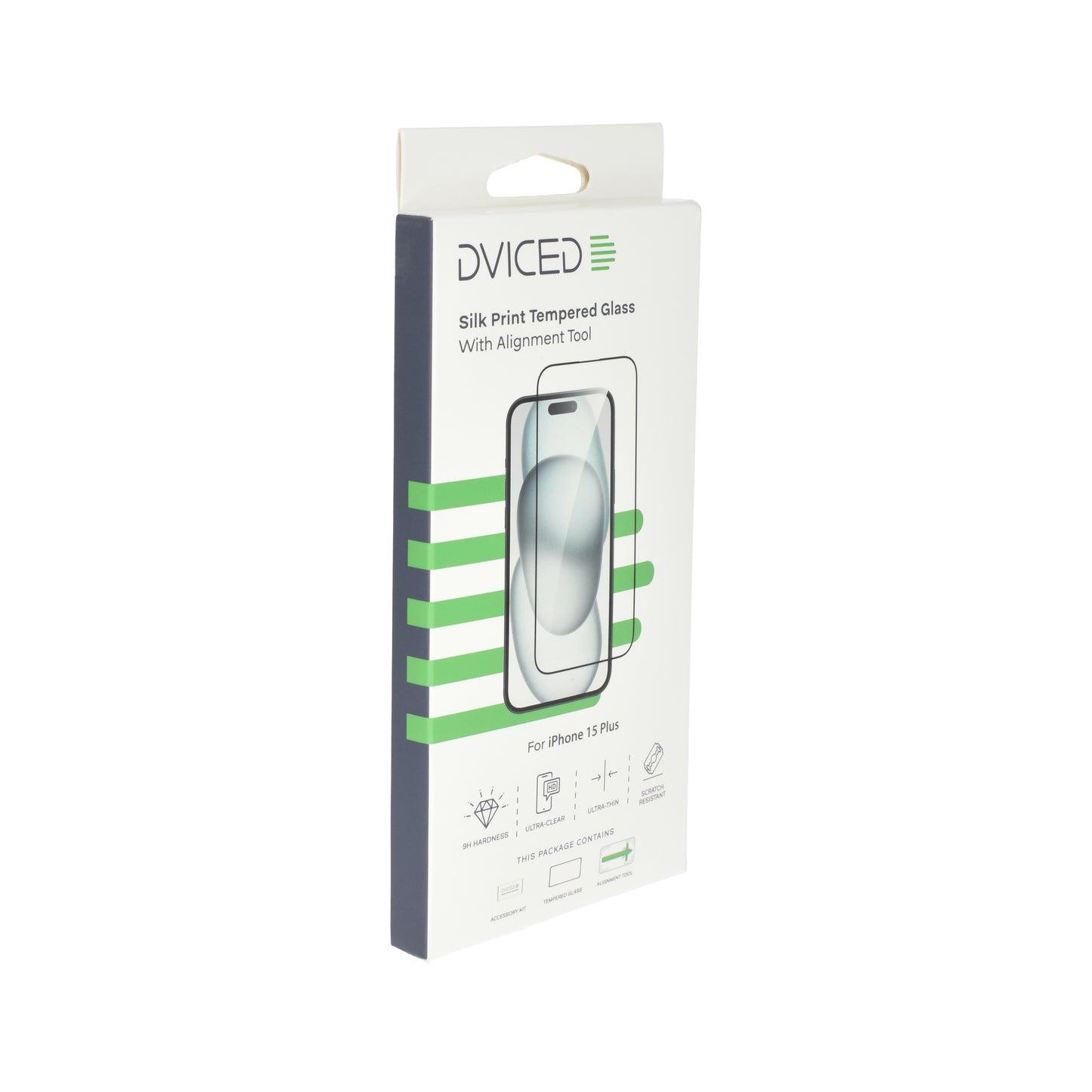 Dviced iPhone 15 Plus silk print zaštitno staklo sa aplikatorom