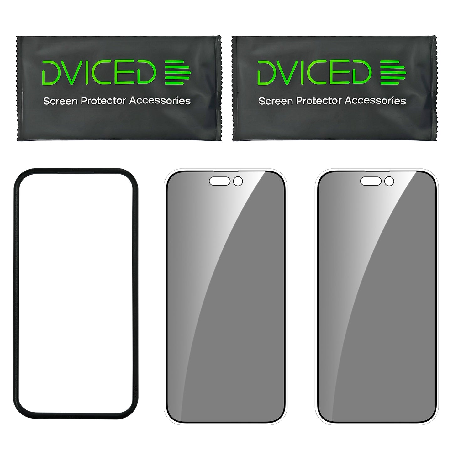 Dviced privacy tempered zaštitno staklo od ivice do ivice za iPhone 16 sa aplikatorom - dva komada