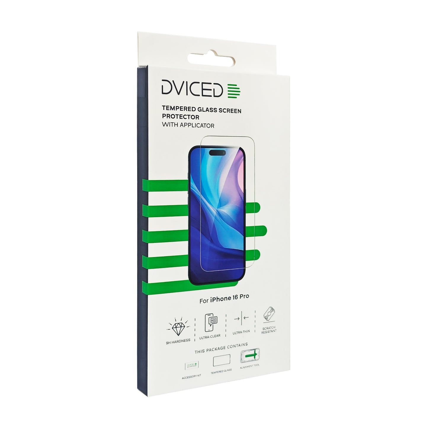 Dviced Tempered zaštitno staklo za iPhone 16 Pro sa aplikatorom