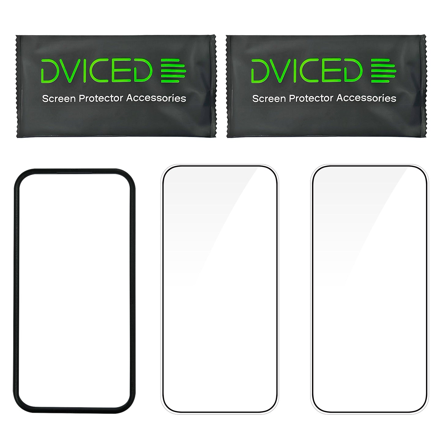 Dviced Tempered zaštitno staklo od ivice do ivice za iPhone 16 Pro sa aplikatorom - dva komada