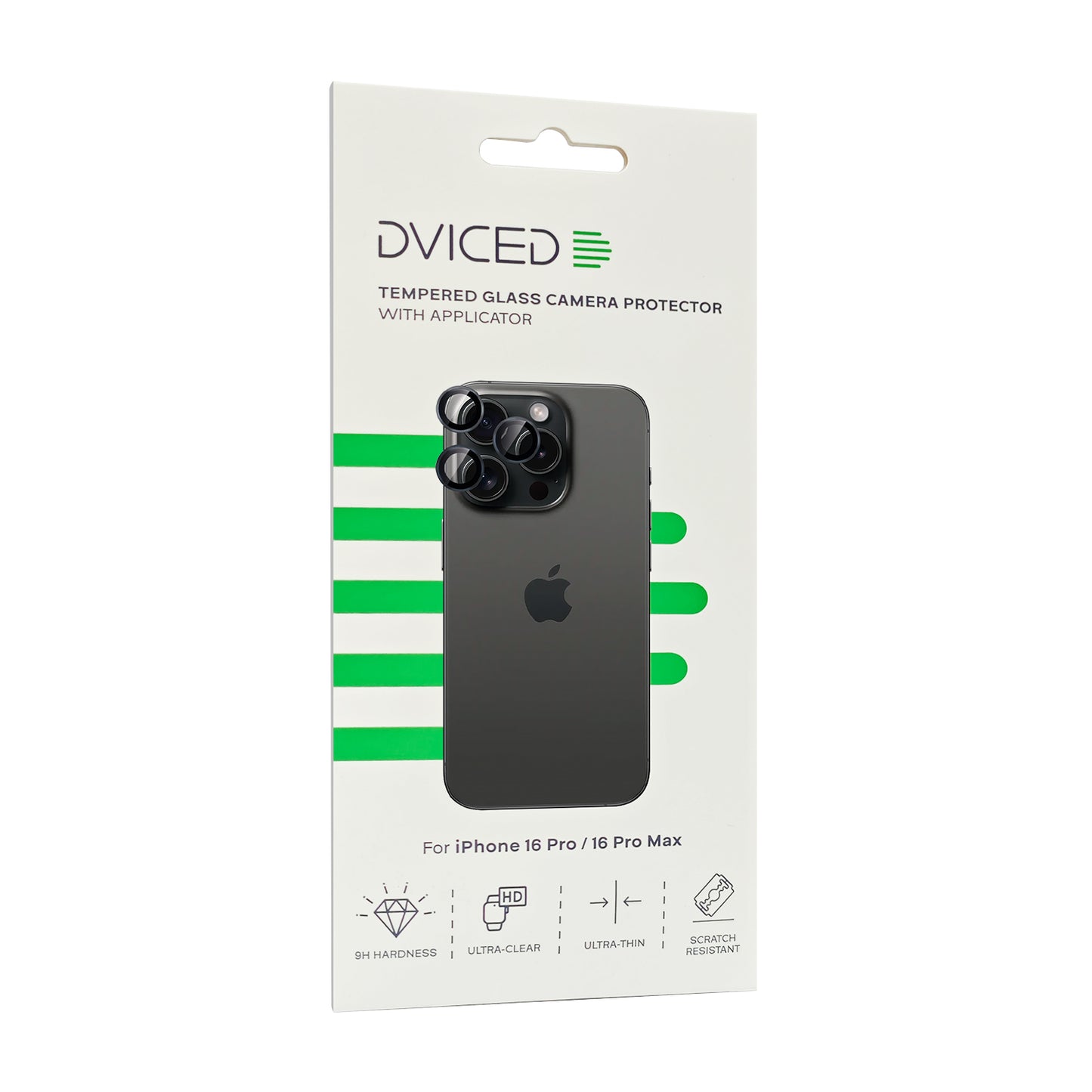 Dviced Tempered zaštitno staklo za kameru za iPhone 16 Pro/16 Pro Max sa aplikatorom