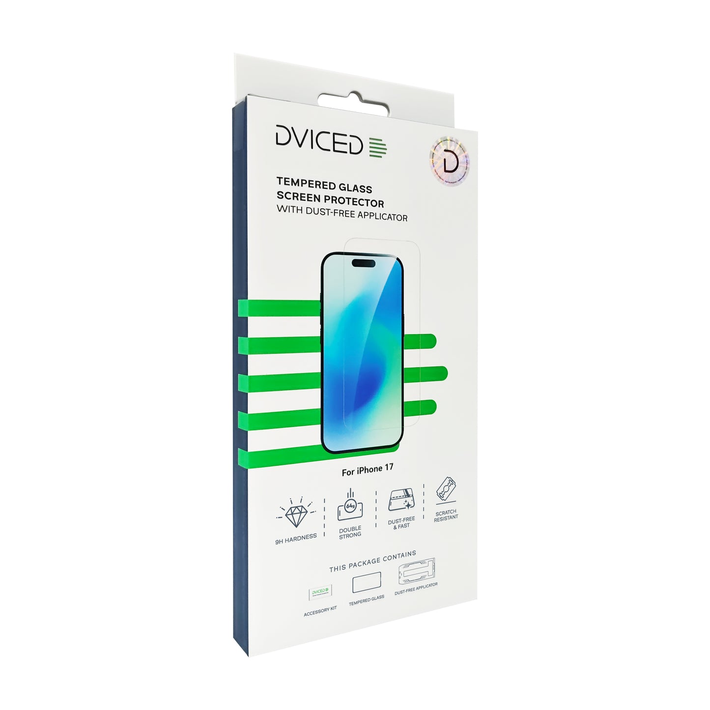 Dviced Ojačana zaštita za ekran sa aplikatorom protiv prašine - iPhone 17 - iSTYLE RS