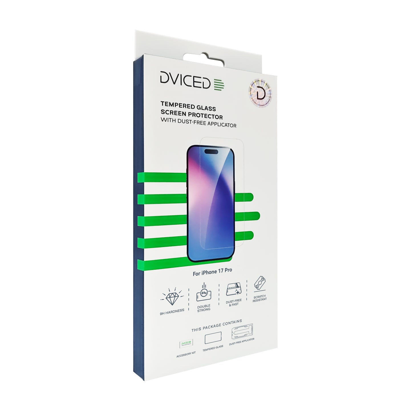 Dviced Ojačana zaštita za ekran sa aplikatorom protiv prašine - iPhone 17 Pro - iSTYLE RS