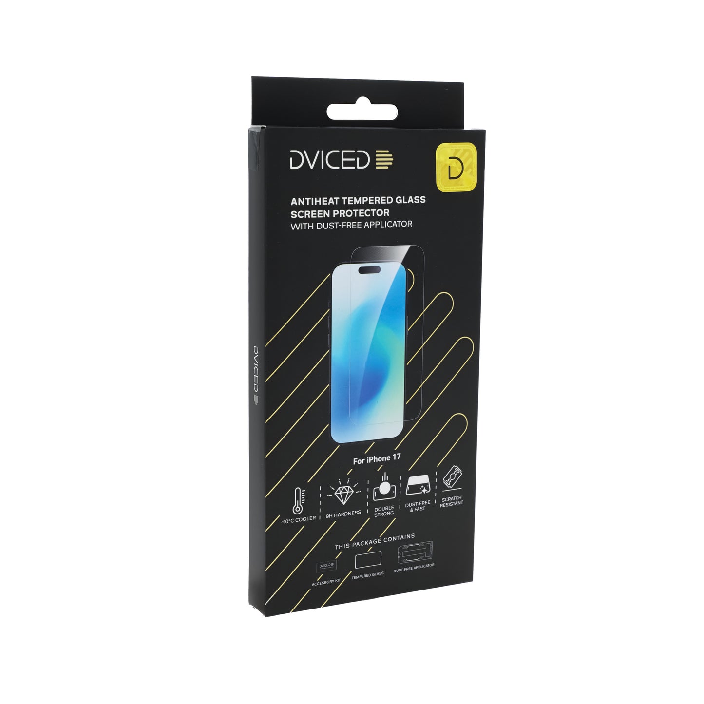 Dviced AntiHeat ojačana zaštita za ekran sa aplikatorom protiv prašine - iPhone 17 - iSTYLE RS