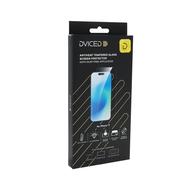 Dviced AntiHeat ojačana zaštita za ekran sa aplikatorom protiv prašine - iPhone 17 - iSTYLE RS