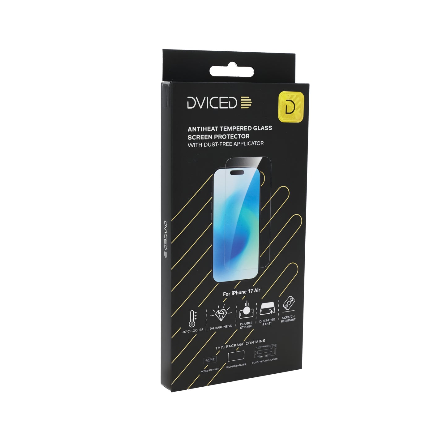 Dviced AntiHeat ojačana zaštita za ekran sa aplikatorom protiv prašine - iPhone 17 Air - iSTYLE RS