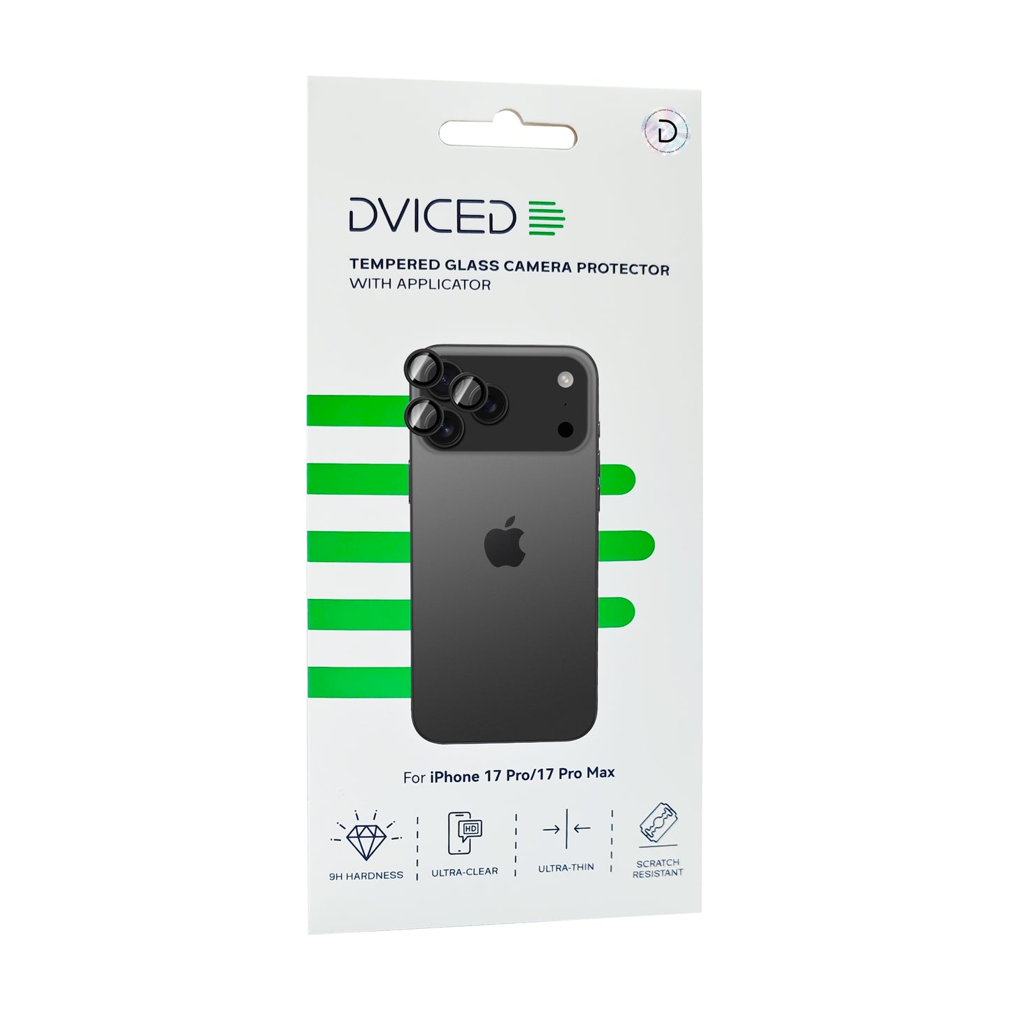 Dviced Zaštitno zaštitno kaljeno staklo za kameru iPhone 17 Pro/17 Pro Max sa aplikatorom - iSTYLE RS