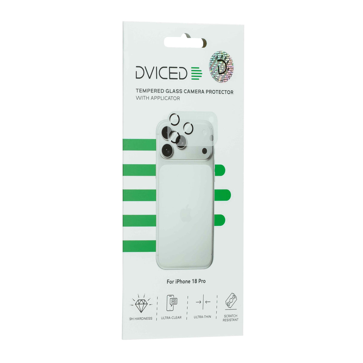 Dviced Tempered zaštitno staklo za kameru za iPhone 18 Pro sa aplikatorom