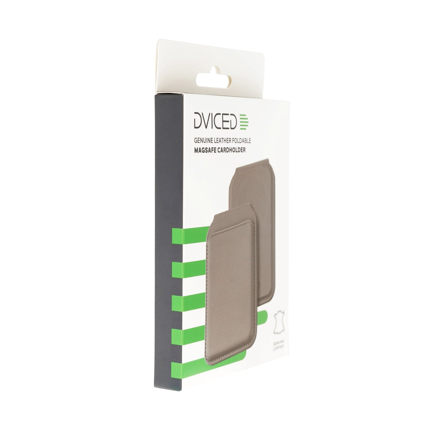 Dviced Leather MagSafe preklopni držač za kartice - Grey