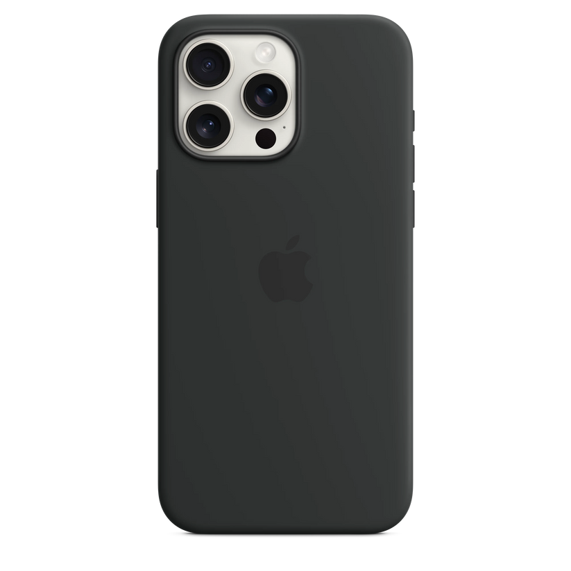 iPhone 15 Pro Max Silicone Case sa MagSafe-om - Black - iSTYLE RS