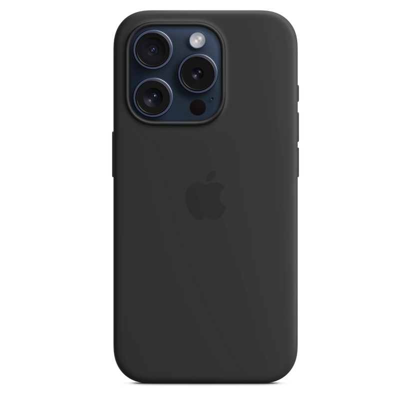 iPhone 15 Pro Silicone Case sa MagSafe-om - Black - iSTYLE RS