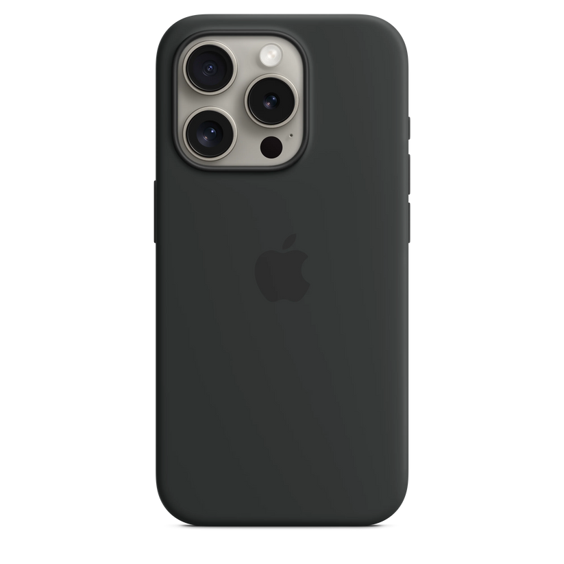 iPhone 15 Pro Silicone Case sa MagSafe-om - Black - iSTYLE RS