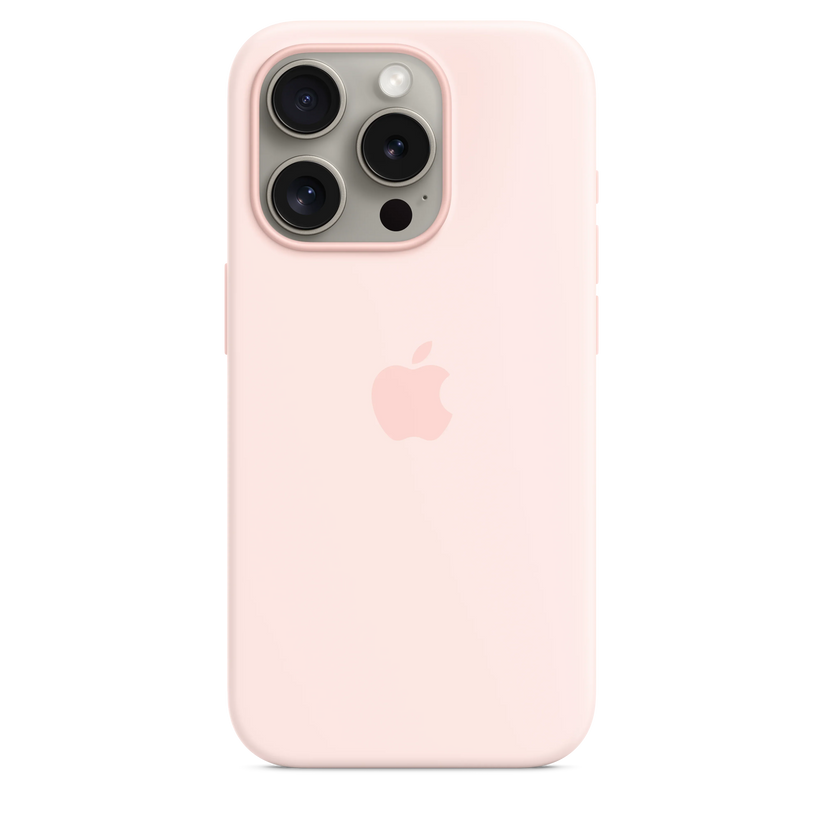 iPhone 15 Pro Silicone Case sa MagSafe-om - Light Pink - iSTYLE RS