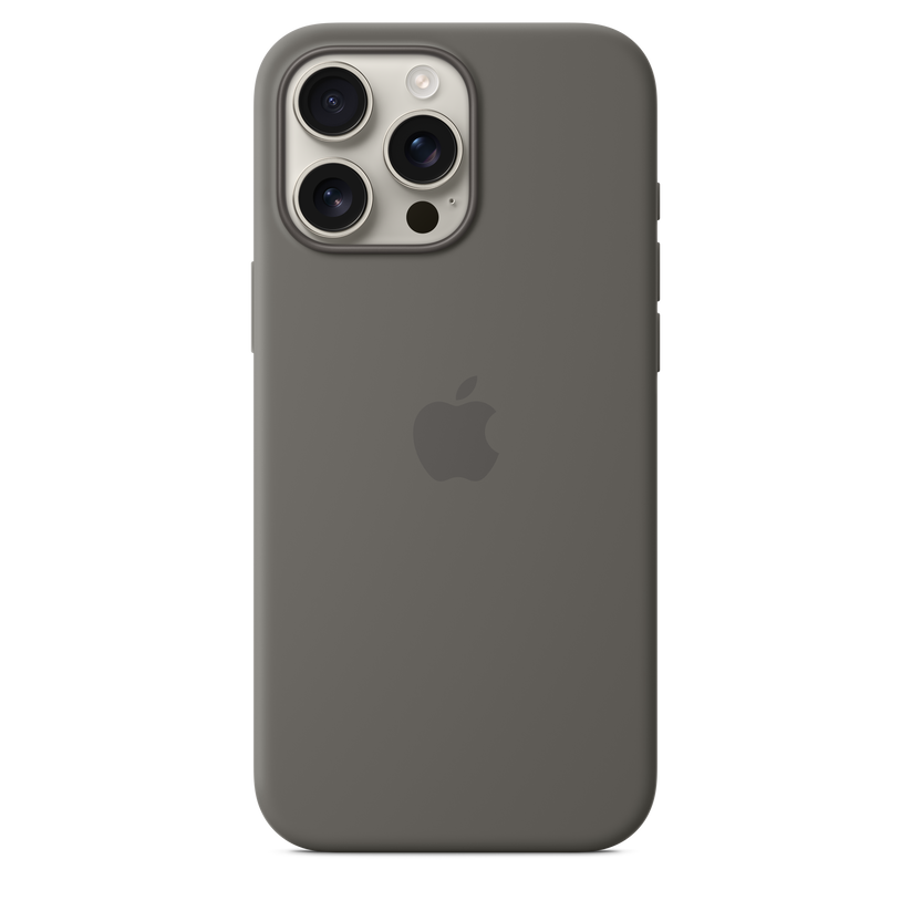 iPhone 16 Pro Max Silicone Case sa MagSafe-om - Stone Grey - iSTYLE RS