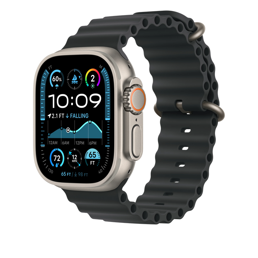 49mm Black Ocean Band Extension - Natural Titanium Finish - iSTYLE RS