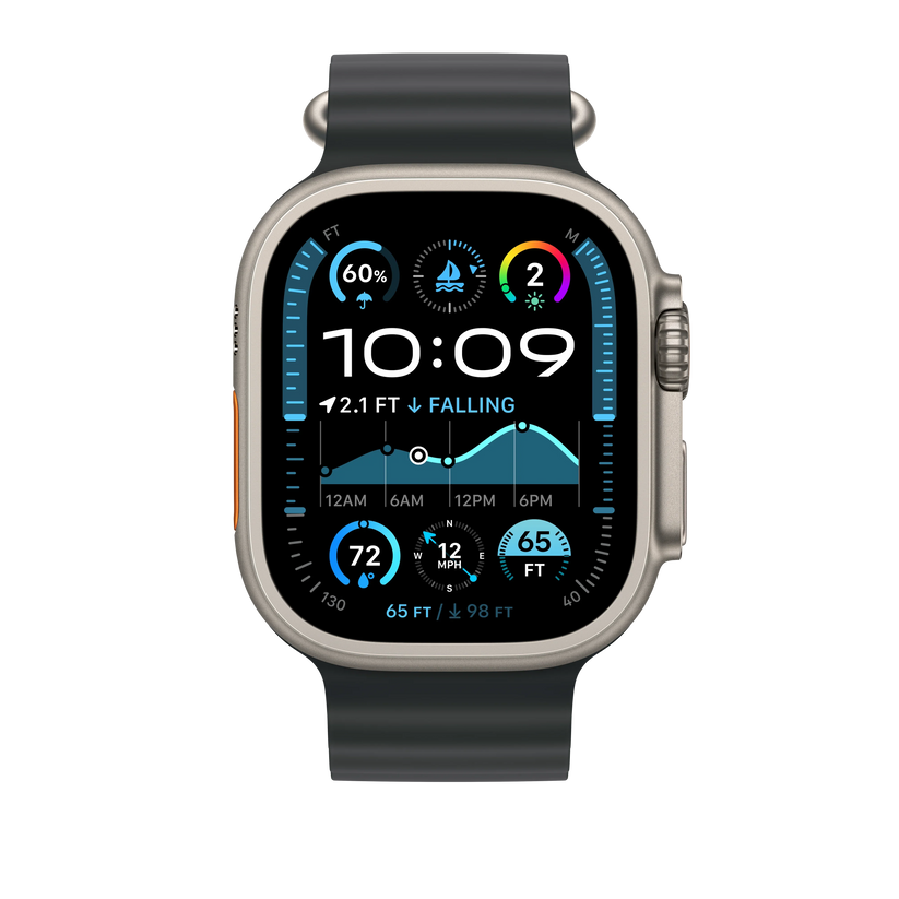 49mm Black Ocean Band Extension - Natural Titanium Finish - iSTYLE RS