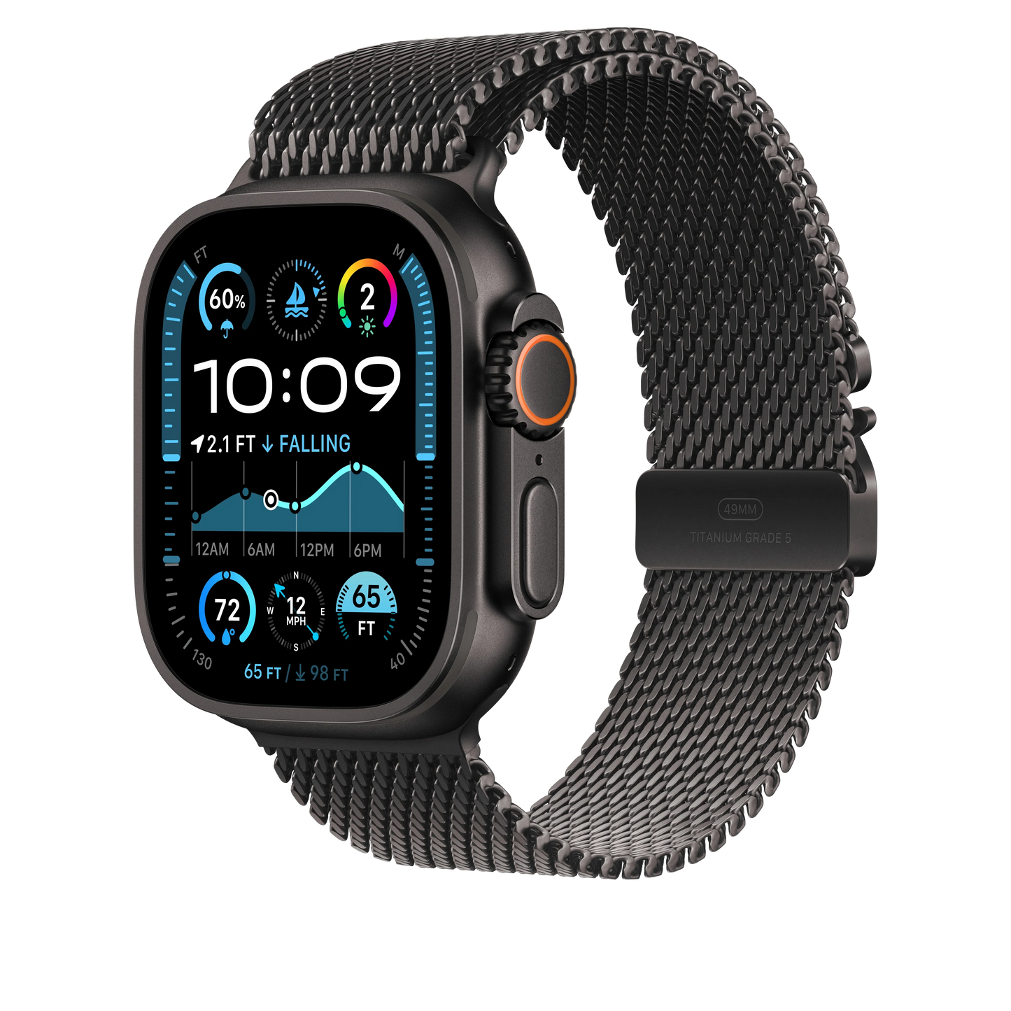 49mm Black Titanium Milanese Loop - Small - iSTYLE RS
