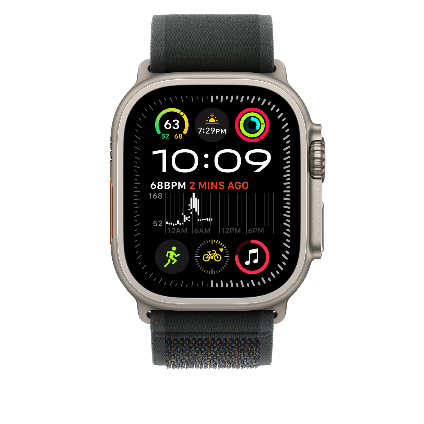 49mm Black Trail Loop - M/L - Natural Titanium Finish - iSTYLE RS