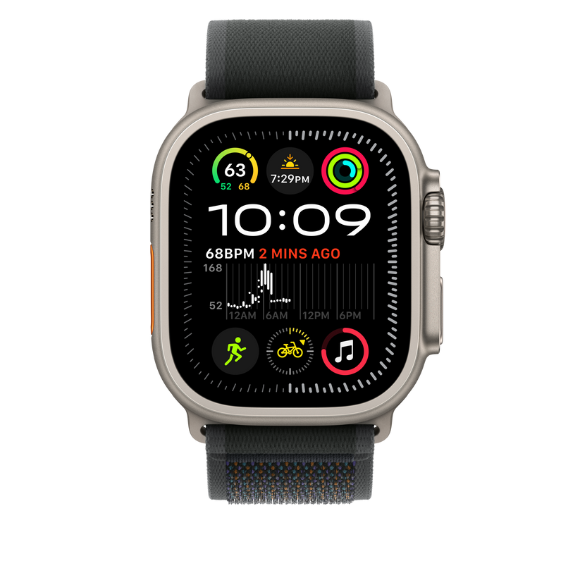 49mm Black Trail Loop - M/L - Natural Titanium Finish - iSTYLE RS