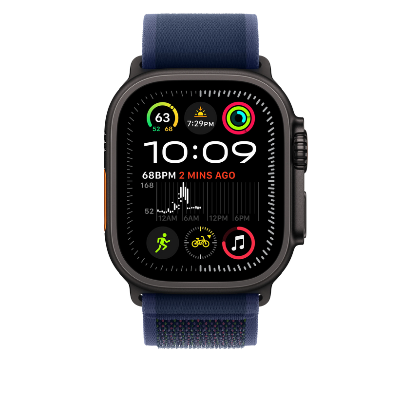 49mm Blue Trail Loop - M/L - Black Titanium Finish - iSTYLE RS
