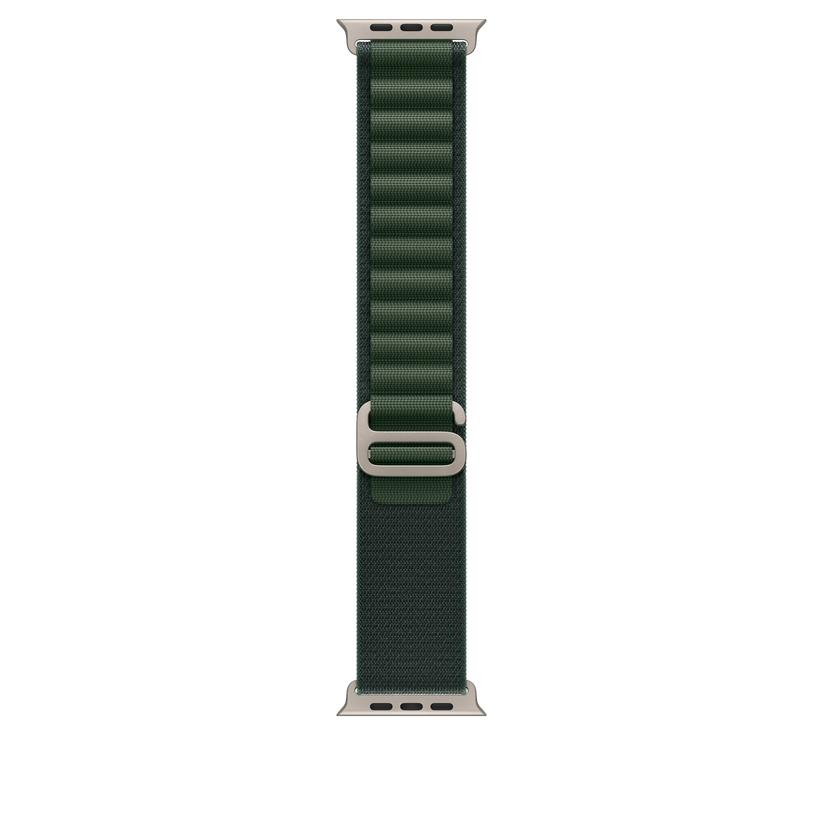 49mm Dark Green Alpine Loop - Small - Natural Titanium Finish - iSTYLE RS
