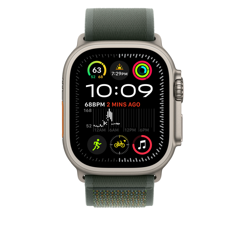 49mm Green Trail Loop – S/M - Natural Titanium Finish - iSTYLE RS