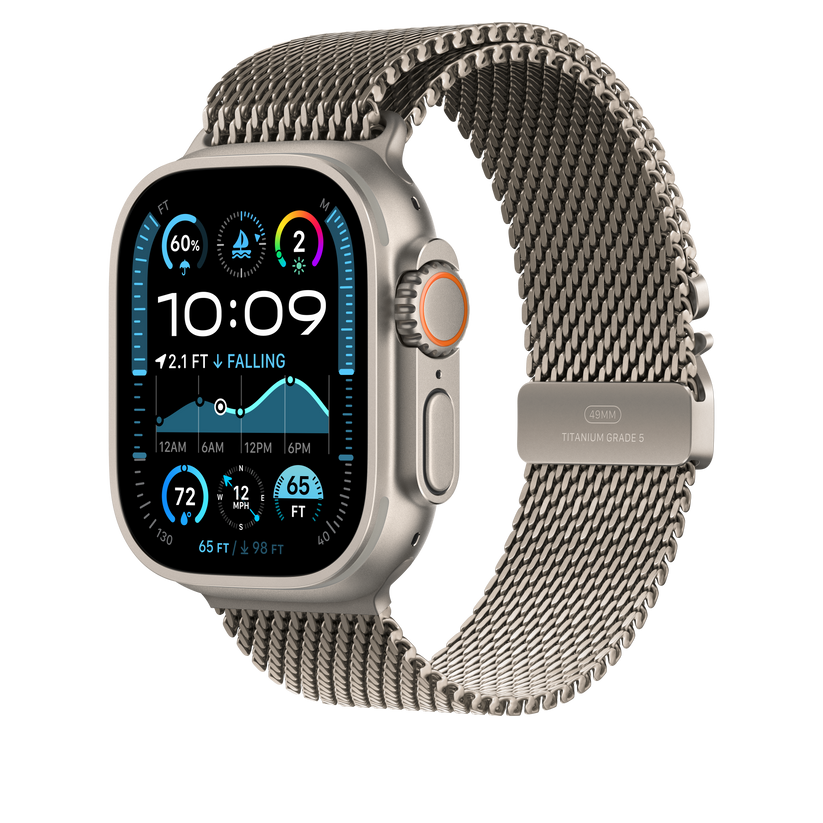 49mm Natural Titanium Milanese Loop - Medium - iSTYLE RS