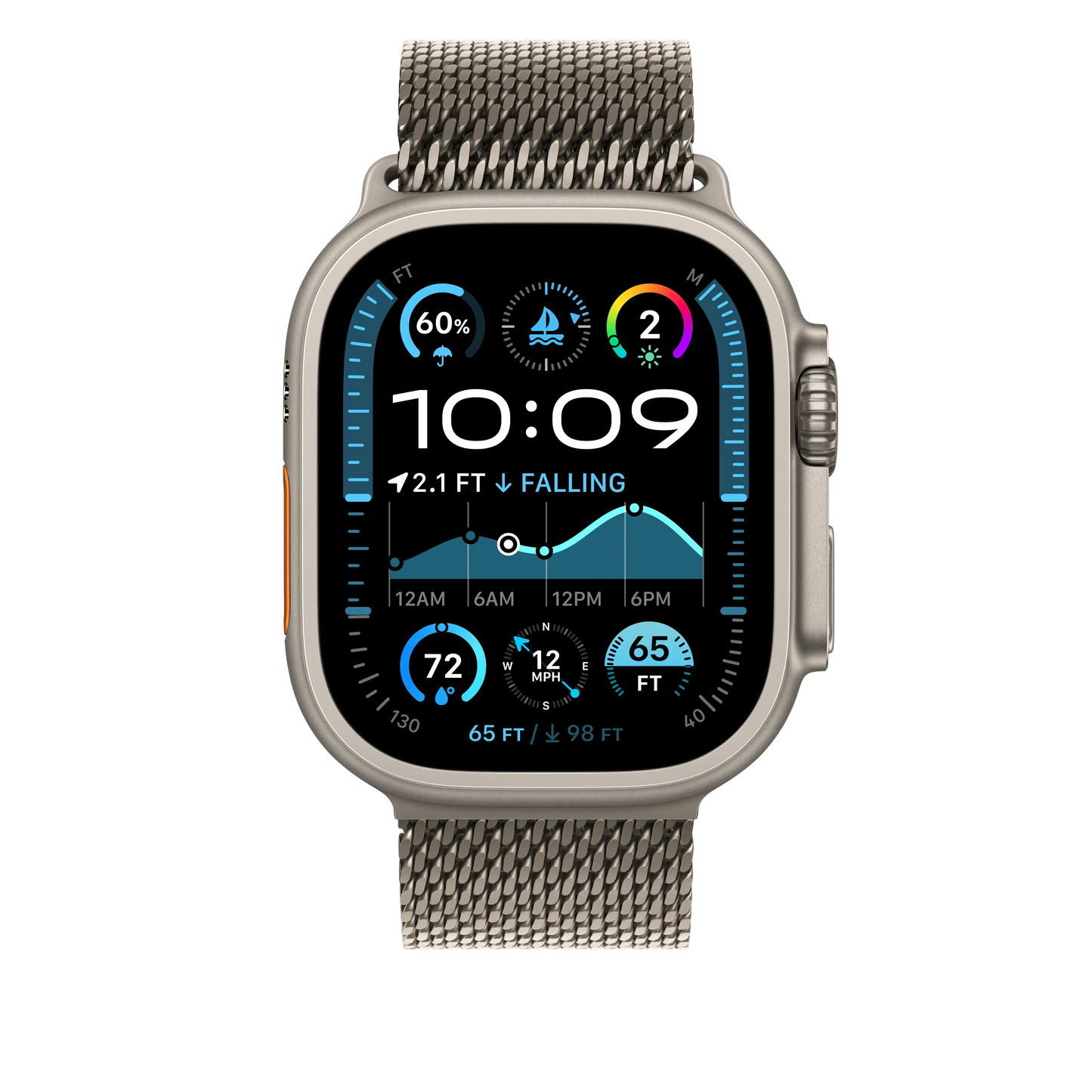 49mm Natural Titanium Milanese Loop - Small - iSTYLE RS