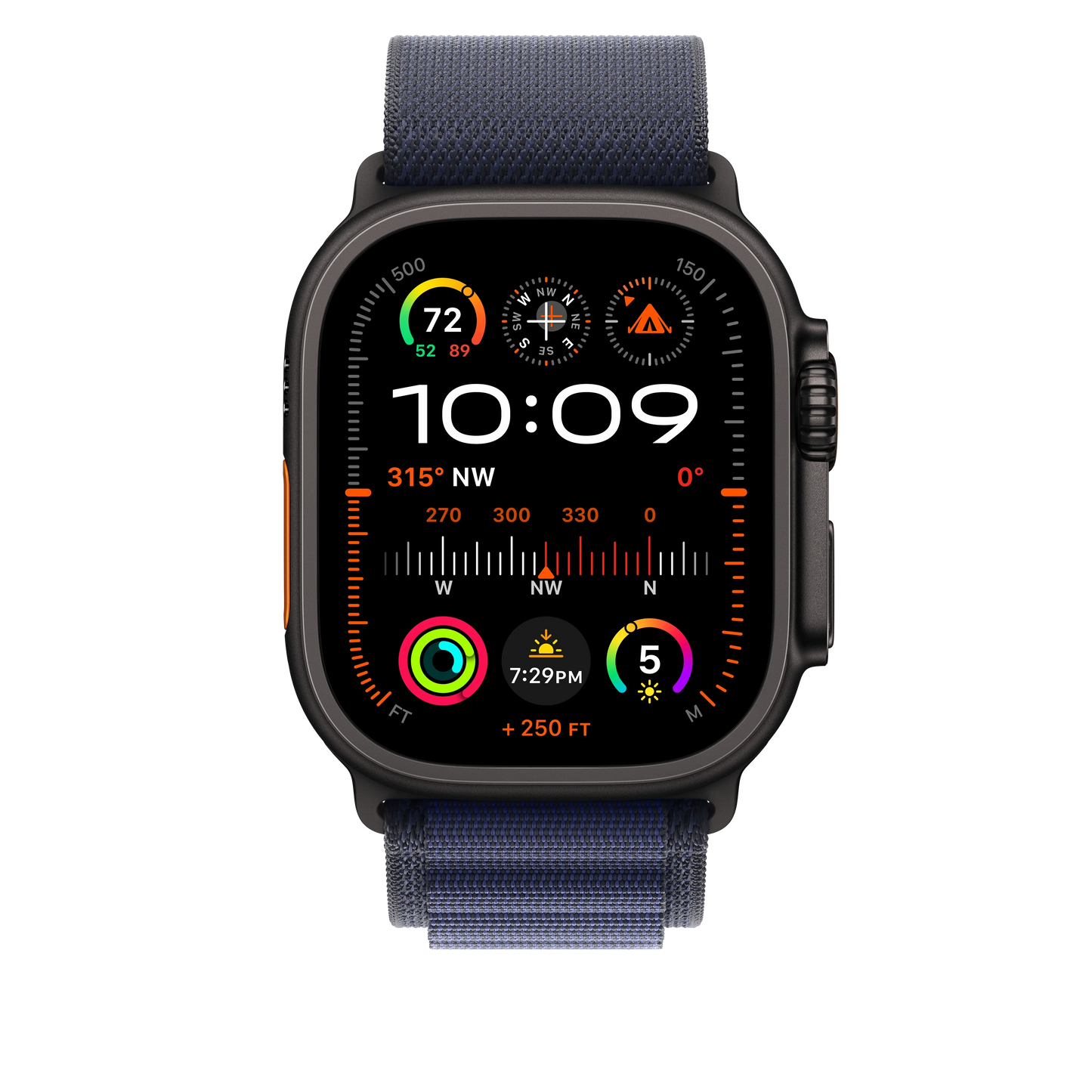49mm Navy Alpine Loop - Large - Black Titanium Finish - iSTYLE RS