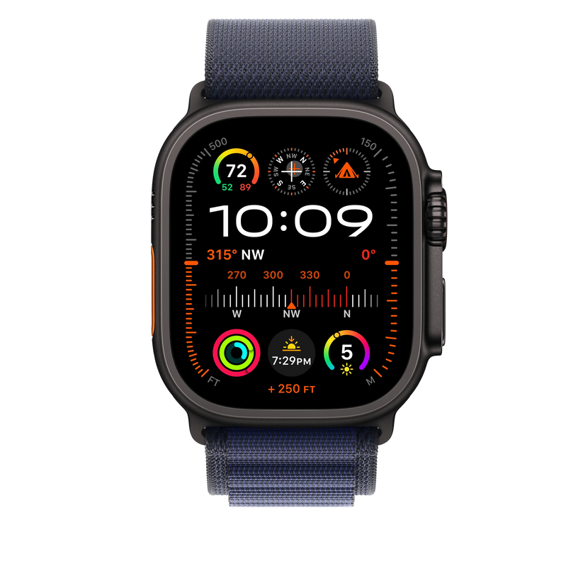 49mm Navy Alpine Loop - Large - Black Titanium Finish - iSTYLE RS