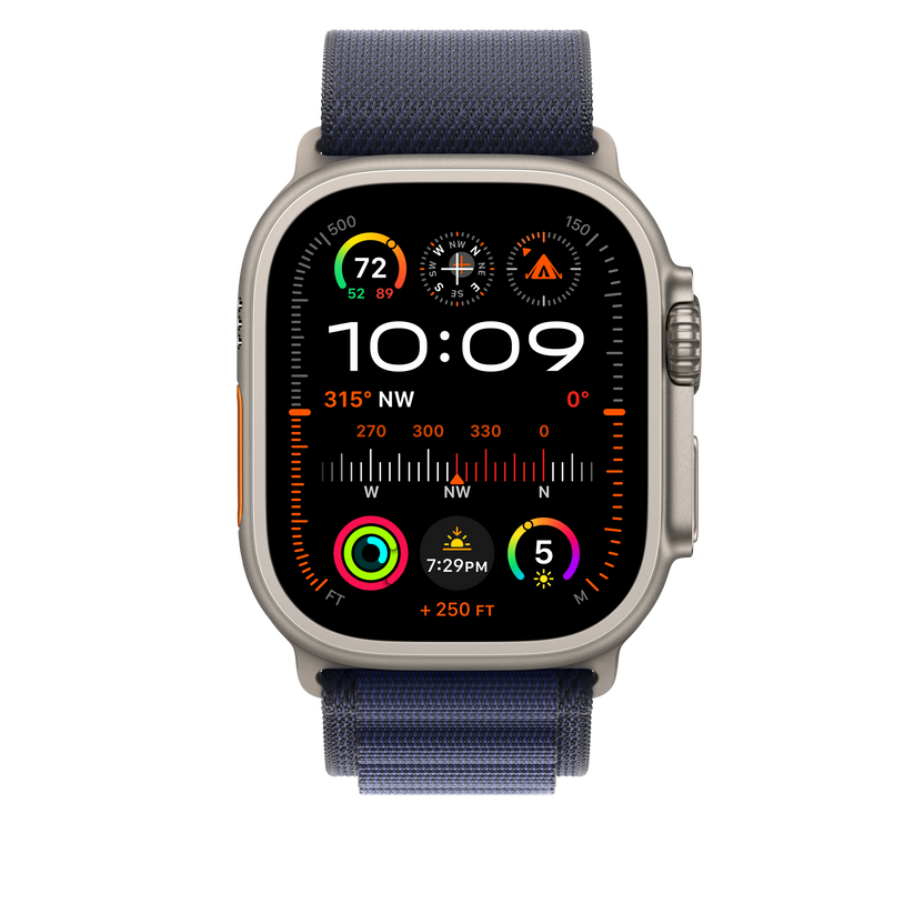 49mm Navy Alpine Loop - Medium - Natural Titanium Finish - iSTYLE RS