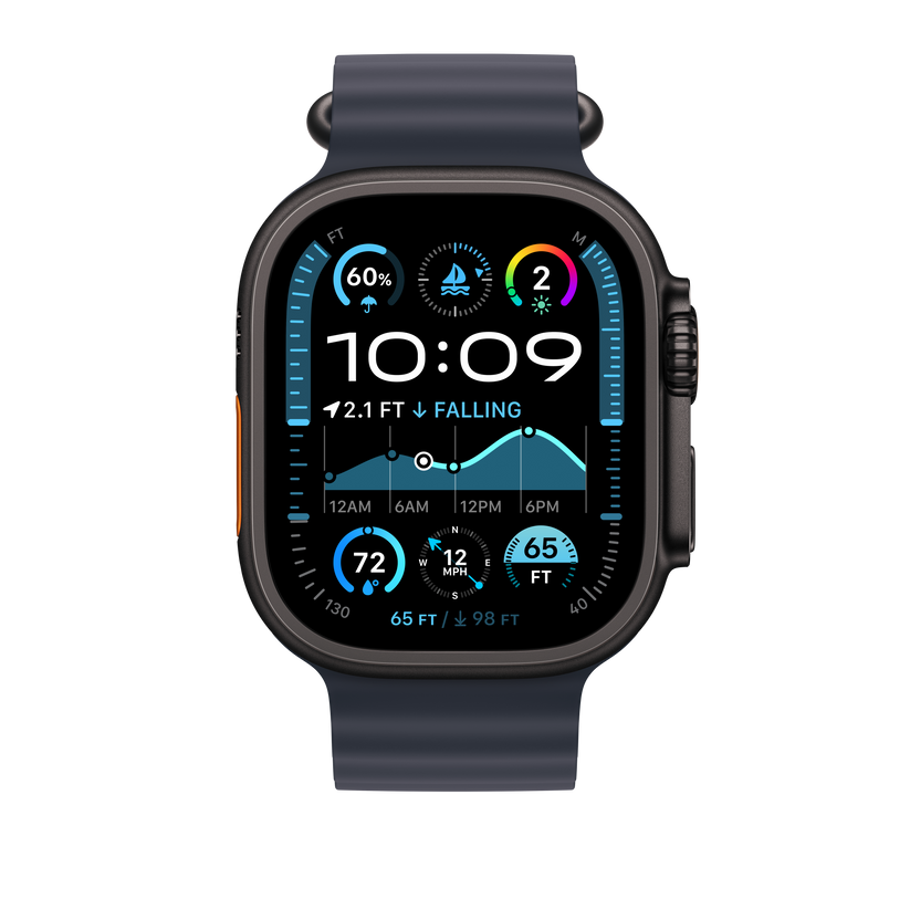 49mm Navy Ocean Band - Black Titanium Finish - iSTYLE RS