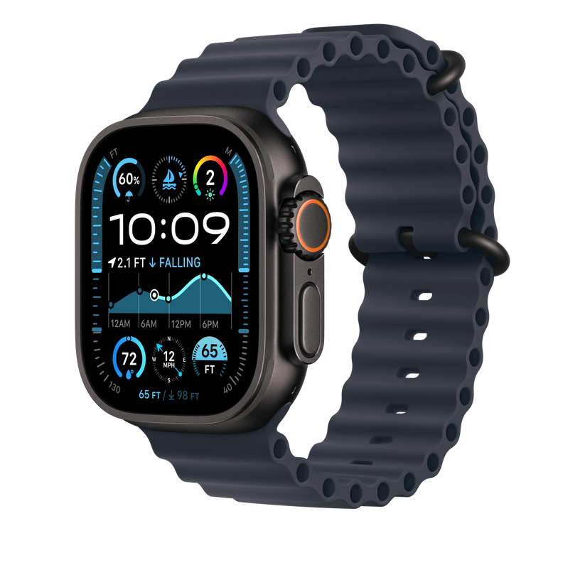 49mm Navy Ocean Band Extension - Black Titanium Finish - iSTYLE RS